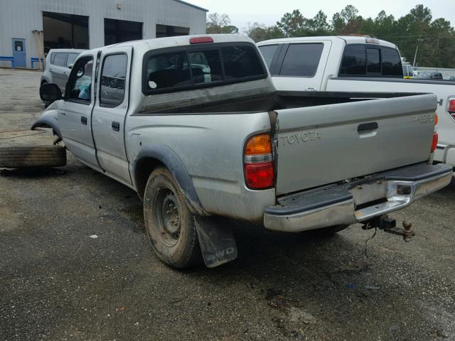 5TEHN72N62Z001291 - 2002 TOYOTA TACOMA DOU SILVER photo 3