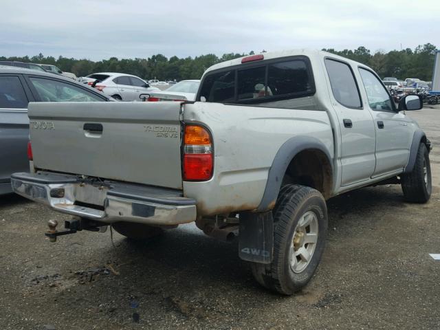 5TEHN72N62Z001291 - 2002 TOYOTA TACOMA DOU SILVER photo 4