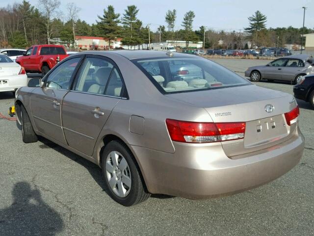 5NPET46C58H374558 - 2008 HYUNDAI SONATA BEIGE photo 3