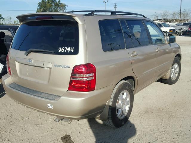 JTEGF21A320031144 - 2002 TOYOTA HIGHLANDER GOLD photo 4