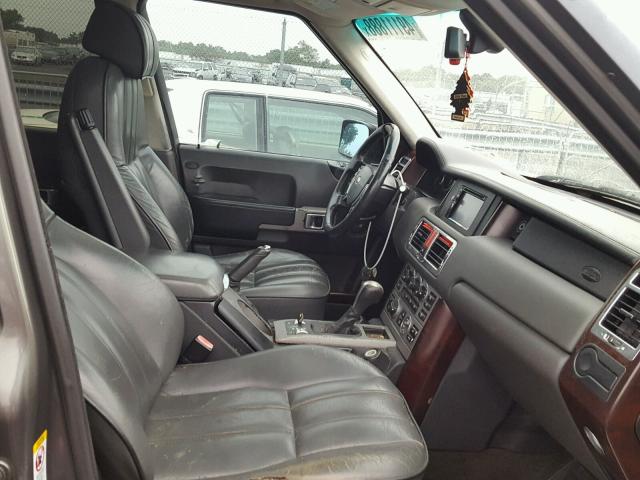 SALMF114X5A191265 - 2005 LAND ROVER RANGE ROVE GRAY photo 5