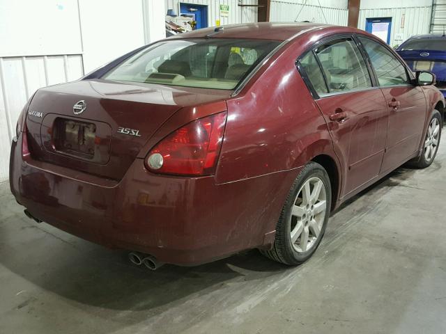 1N4BA41E54C928968 - 2004 NISSAN MAXIMA SE BURGUNDY photo 4