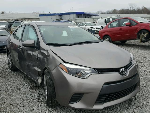 2T1BURHE7FC385220 - 2015 TOYOTA COROLLA L GRAY photo 1