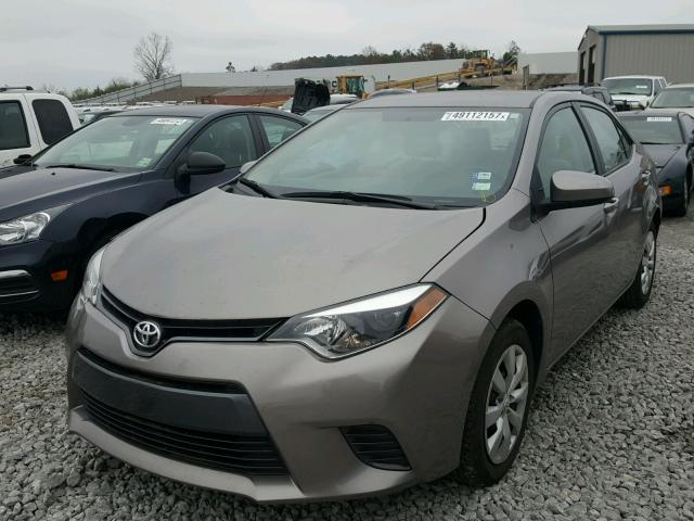 2T1BURHE7FC385220 - 2015 TOYOTA COROLLA L GRAY photo 2