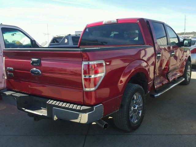 1FTEW1C80AFC61736 - 2010 FORD F150 SUPER RED photo 4