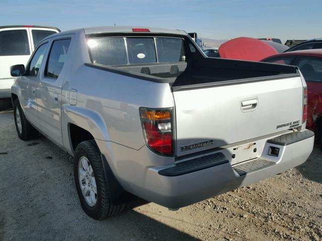 2HJYK16437H540408 - 2007 HONDA RIDGELINE SILVER photo 3