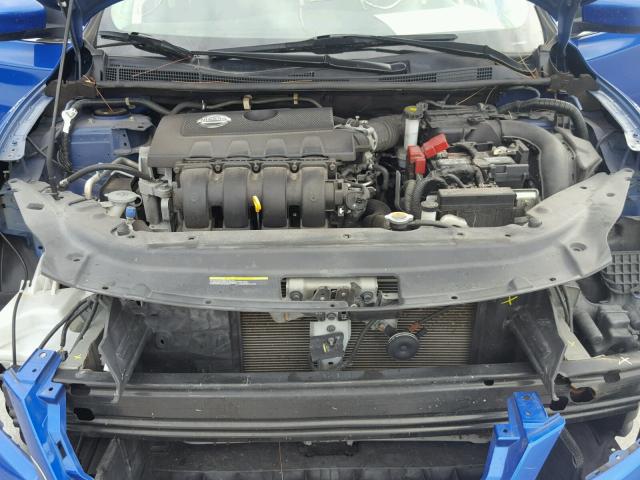 3N1AB7APXEL643021 - 2014 NISSAN SENTRA S BLUE photo 7