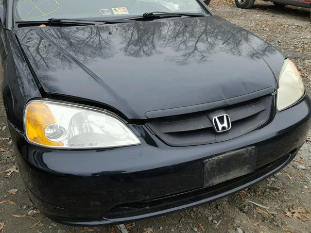 1HGEM22981L030690 - 2001 HONDA CIVIC SI BLACK photo 9