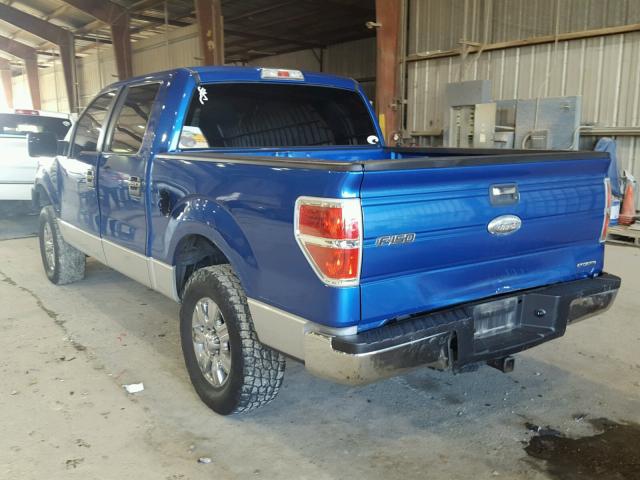 1FTFW1CFXBFC44821 - 2011 FORD F150 SUPER BLUE photo 3