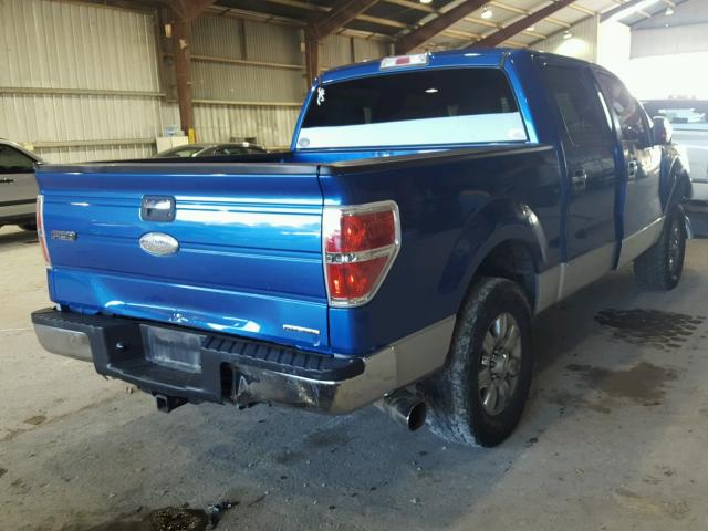 1FTFW1CFXBFC44821 - 2011 FORD F150 SUPER BLUE photo 4