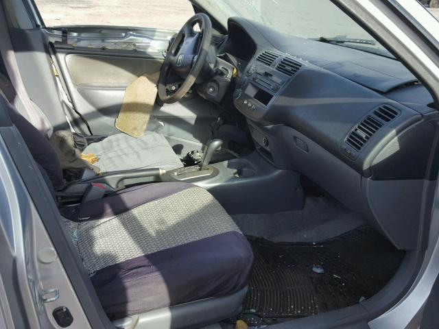 1HGES16521L005498 - 2001 HONDA CIVIC LX SILVER photo 5