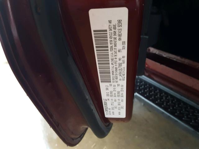 1J4FA54129L778992 - 2009 JEEP WRANGLER S Tünd qırmızı foto 10