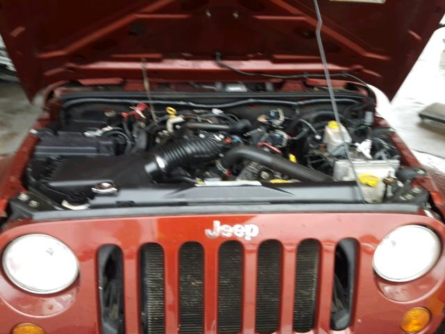 1J4FA54129L778992 - 2009 JEEP WRANGLER S Tünd qırmızı foto 7