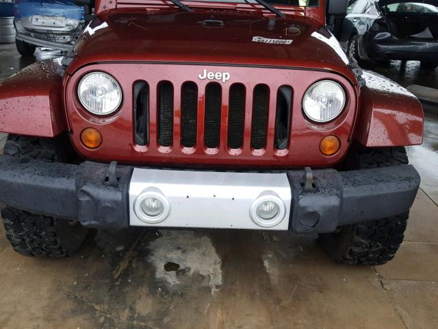 1J4FA54129L778992 - 2009 JEEP WRANGLER S Tünd qırmızı foto 9