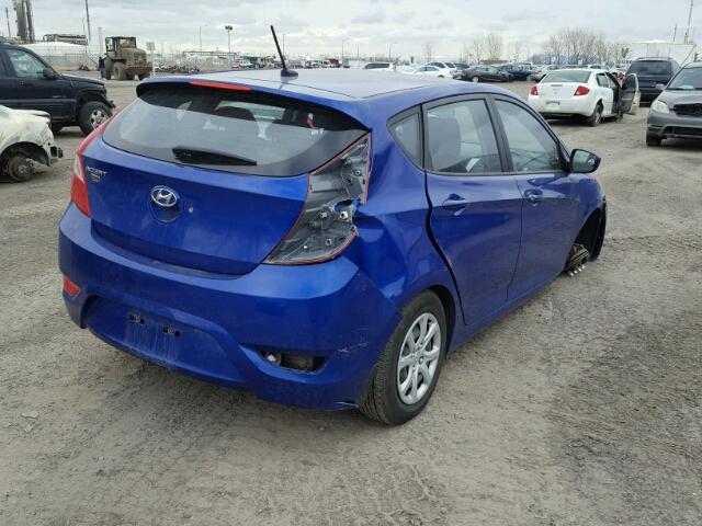 KMHCT5AE9DU117727 - 2013 HYUNDAI ACCENT GLS BLUE photo 4