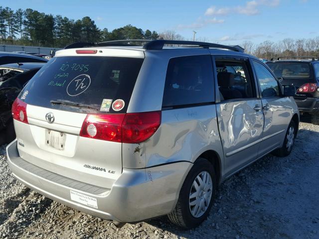 5TDZA23C06S466085 - 2006 TOYOTA SIENNA CE GRAY photo 4