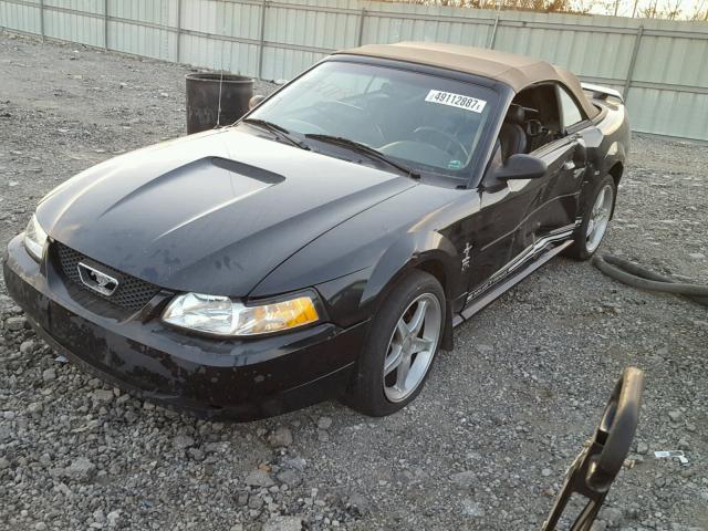 1FAFP44471F174713 - 2001 FORD MUSTANG BLACK photo 2