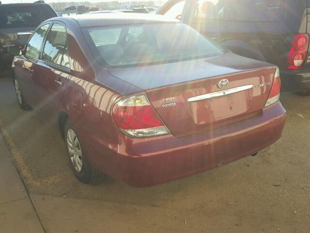 4T1BE32K15U069527 - 2005 TOYOTA CAMRY LE MAROON photo 3