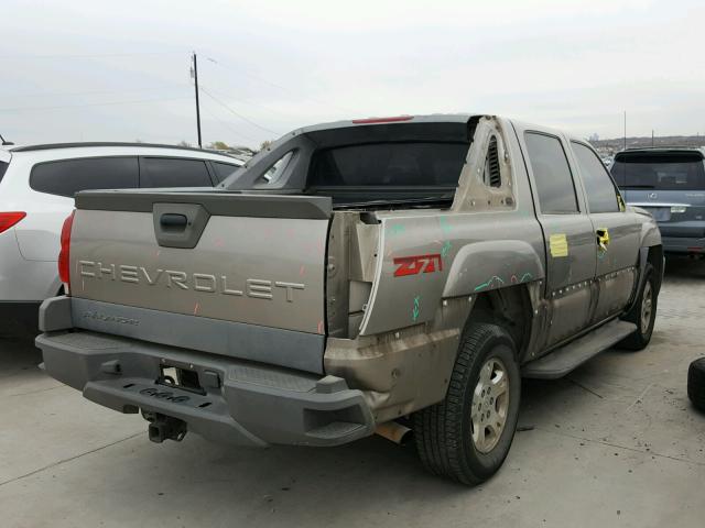 3GNEK13T62G107989 - 2002 CHEVROLET AVALANCHE TAN photo 4