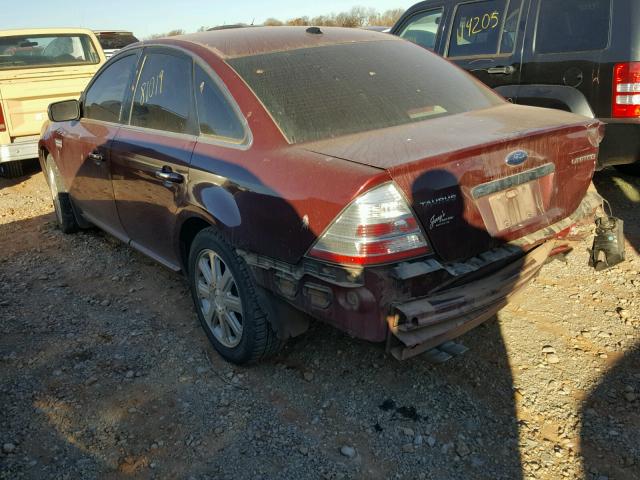 1FAHP25W38G176377 - 2008 FORD TAURUS LIM RED photo 3