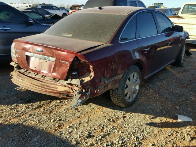 1FAHP25W38G176377 - 2008 FORD TAURUS LIM RED photo 4