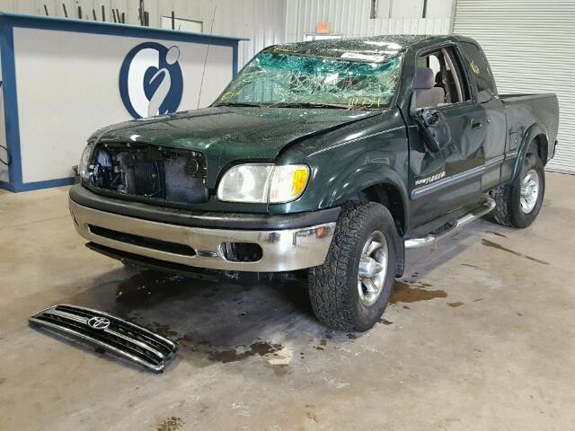 5TBRT3410YS111734 - 2000 TOYOTA TUNDRA ACC GREEN photo 2