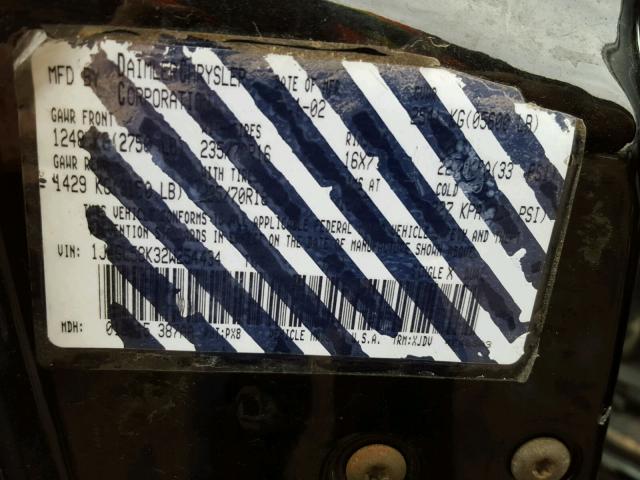 1J4GL58K32W254434 - 2002 JEEP LIBERTY LI BLACK photo 10