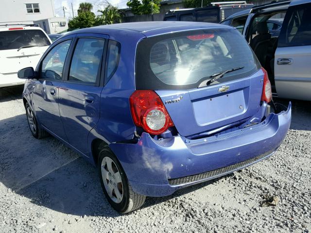 KL1TD66E19B622770 - 2009 CHEVROLET AVEO LS BLUE photo 3