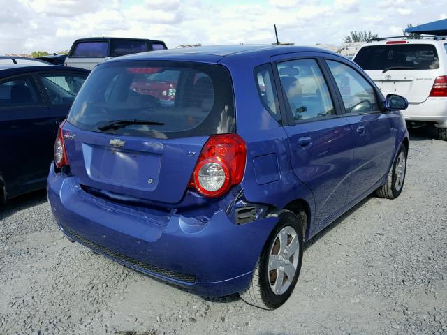 KL1TD66E19B622770 - 2009 CHEVROLET AVEO LS BLUE photo 4