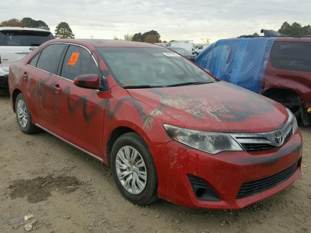 4T4BF1FK6ER408574 - 2014 TOYOTA CAMRY L RED photo 1