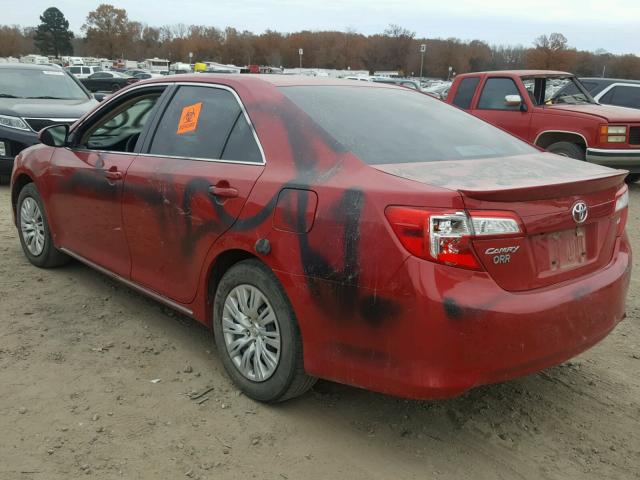 4T4BF1FK6ER408574 - 2014 TOYOTA CAMRY L RED photo 3