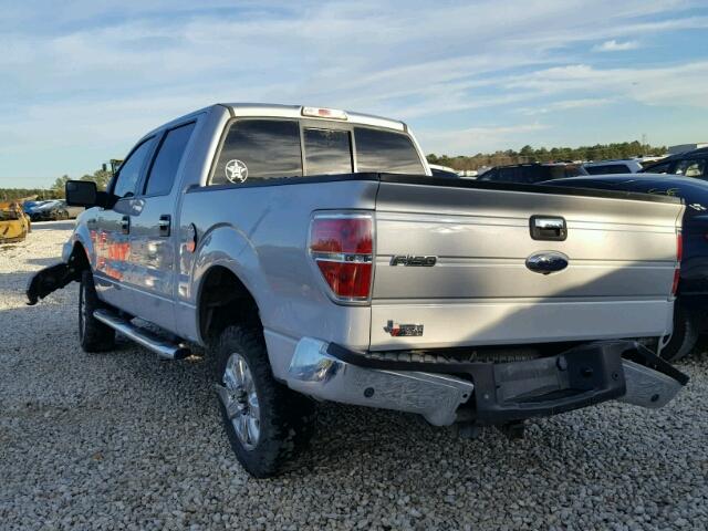 1FTFW1CT0DKE21781 - 2013 FORD F150 SUPER SILVER photo 3