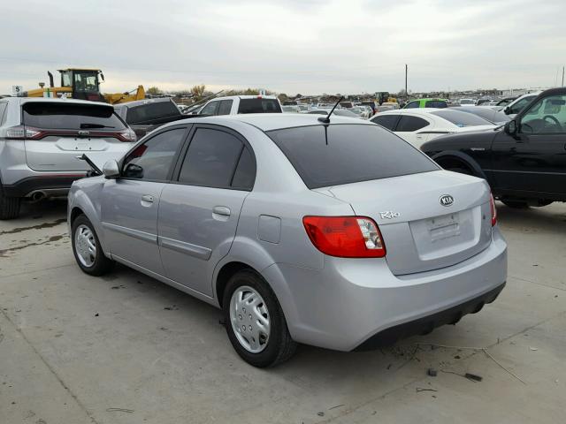 KNADH4A30B6929189 - 2011 KIA RIO BASE SILVER photo 3