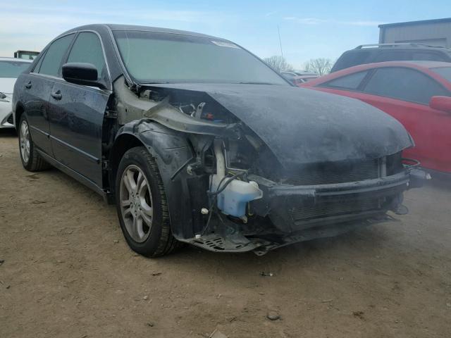 1HGCM56747A211601 - 2007 HONDA ACCORD EX BLACK photo 1