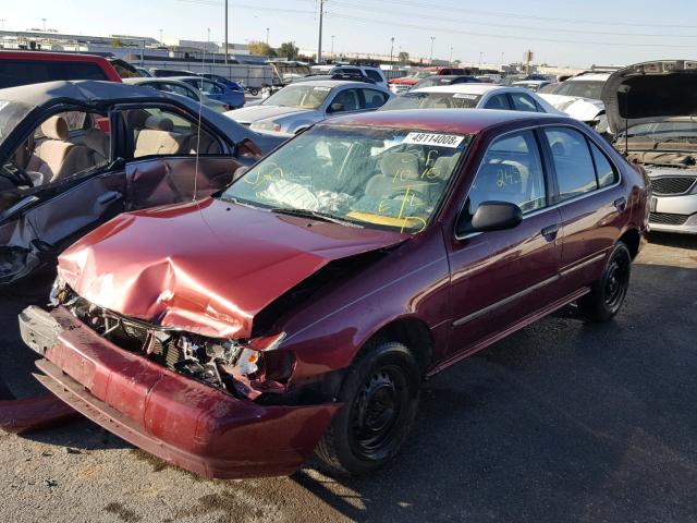 1N4AB41D6TC754469 - 1996 NISSAN SENTRA E BURGUNDY photo 2