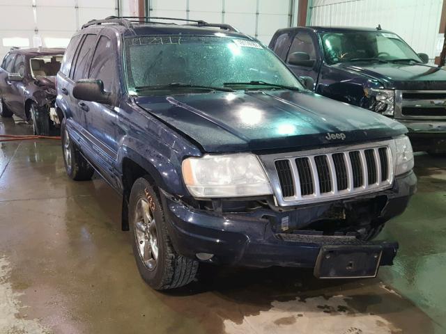 1J4GW58J14C111307 - 2004 JEEP GRAND CHER BLUE photo 1