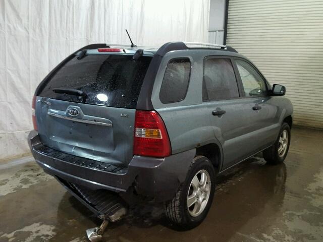 KNDJF724877333625 - 2007 KIA SPORTAGE L GRAY photo 4