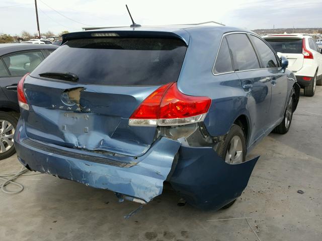 4T3ZK3BB1AU021714 - 2010 TOYOTA VENZA BASE BLUE photo 4