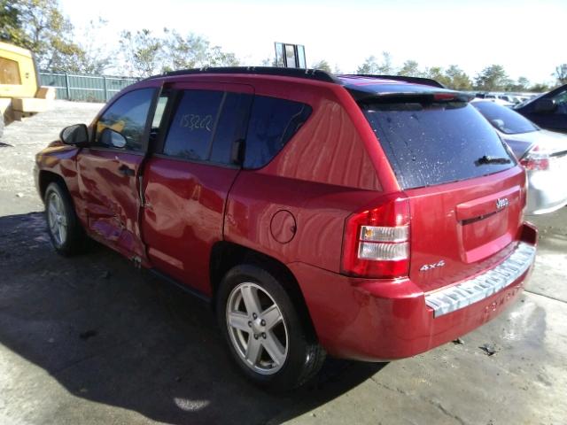 1J8FF47W47D171078 - 2007 JEEP COMPASS RED photo 3