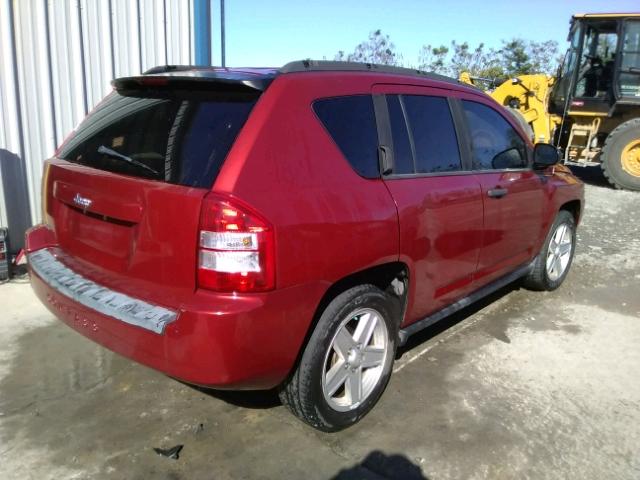1J8FF47W47D171078 - 2007 JEEP COMPASS RED photo 4
