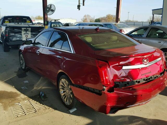 1G6AR5SX3E0121312 - 2014 CADILLAC CTS LUXURY BURGUNDY photo 3