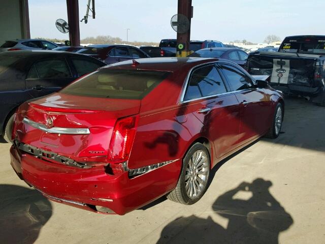 1G6AR5SX3E0121312 - 2014 CADILLAC CTS LUXURY BURGUNDY photo 4