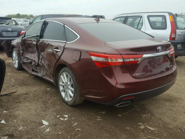 4T1BK1EB9DU003136 - 2013 TOYOTA AVALON BAS Tünd qırmızı foto 3