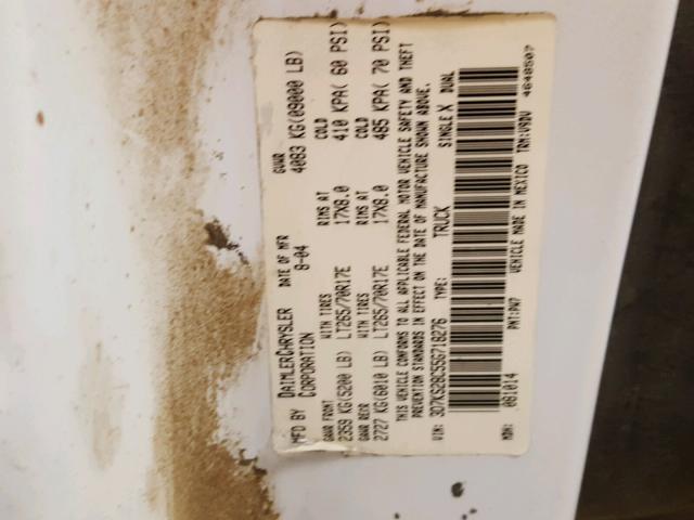 3D7KS28C55G718276 - 2005 DODGE RAM 2500 S WHITE photo 10