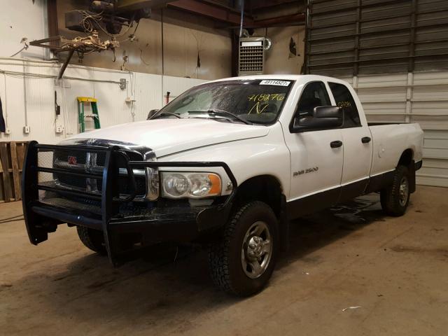 3D7KS28C55G718276 - 2005 DODGE RAM 2500 S WHITE photo 2