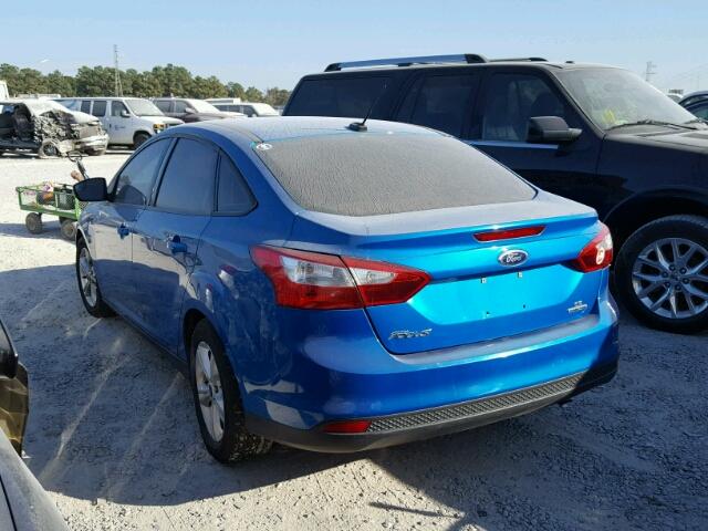 1FADP3F24EL218347 - 2014 FORD FOCUS SE BLUE photo 3