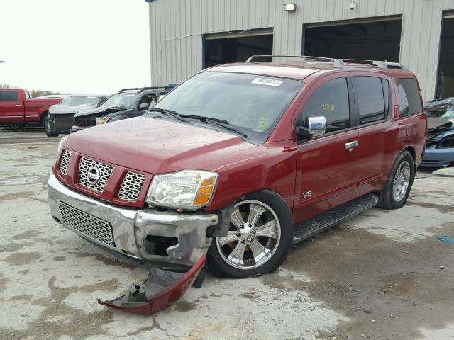 5N1AA08A15N703028 - 2005 NISSAN ARMADA SE MAROON photo 2