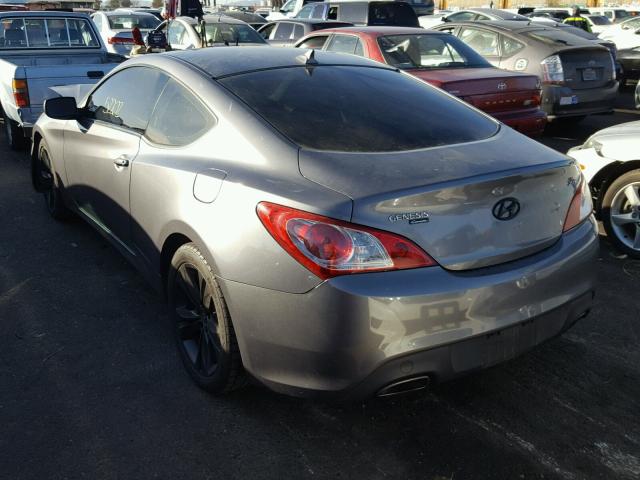 KMHHT6KD9BU063277 - 2011 HYUNDAI GENESIS CO GRAY photo 3