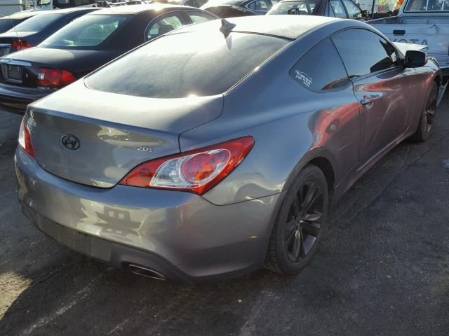 KMHHT6KD9BU063277 - 2011 HYUNDAI GENESIS CO GRAY photo 4