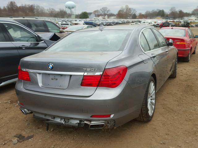 WBAKC6C55CDX99570 - 2012 BMW 750I XDRIV GRAY photo 4